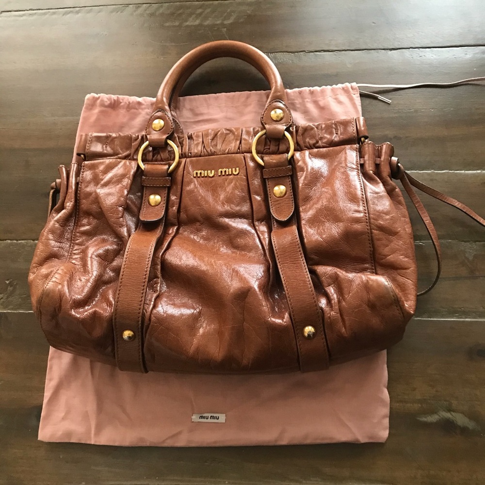 SOLD!! Pre-loved Miu Miu Vitello Lux Leather Bag